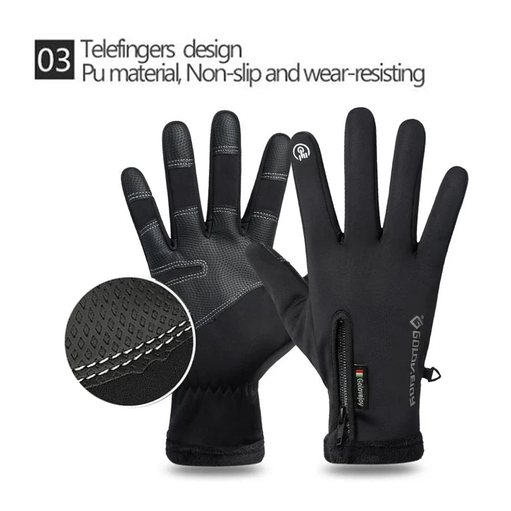 Skanto Skanto | IronRide Motorcycle Winter Gloves | Waterproof & Windproof | Fleece Lined & Touchscreen Compatible | Tactical Design
