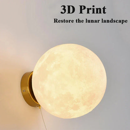 LunarGlow Wall Lamp - Moon-shaped Astronaut Lighting Bowlift