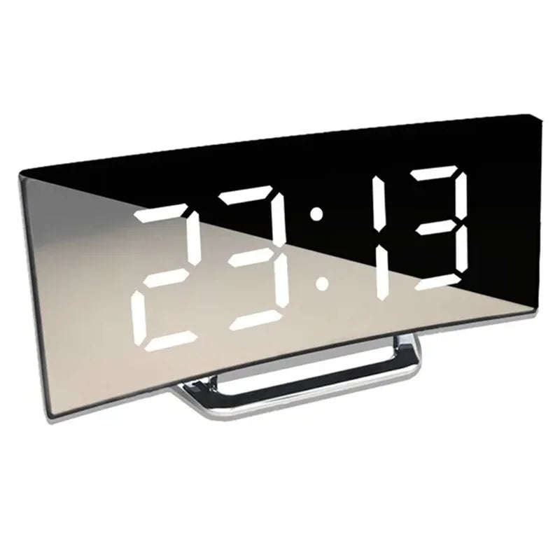 Skanto | LED Curved Screen Digital Alarm Clock with USB Charging