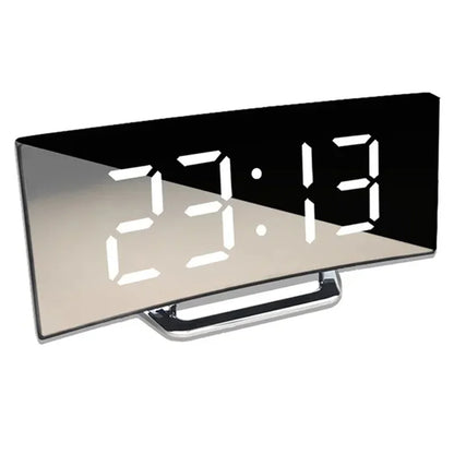Skanto | LED Curved Screen Digital Alarm Clock with USB Charging
