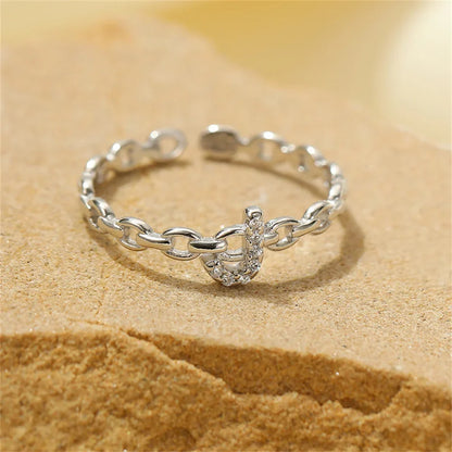 BowLift | Dainty Diamond Letter Initial Ring