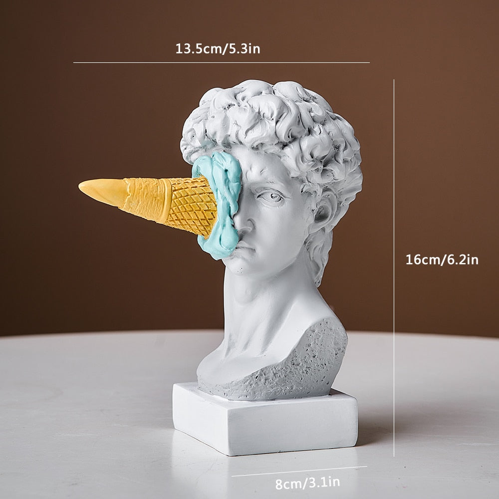 BowLift | David Figurine with Ice Cream Home Decoration Sculpture
