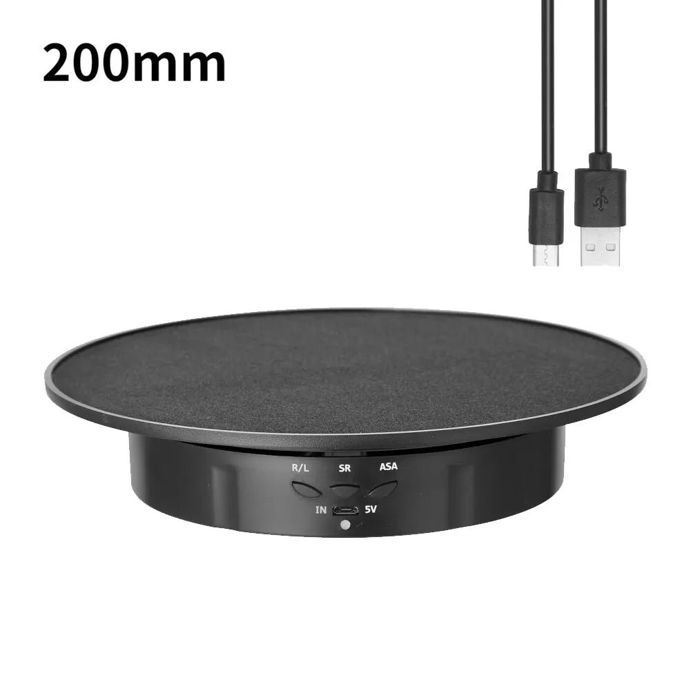 Skanto | Motorized Rotating Mirror Display Stand - Three Speeds, Turntable Holder, USB Powered for Rotating Shots