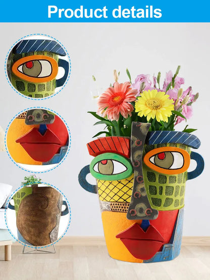 Skanto | Colorful Face Flower Pot – Creative Decoration for Home and Garden