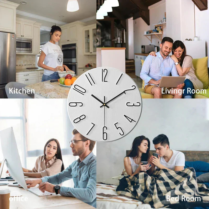 Scandinavian Style Wooden Wall Clock
