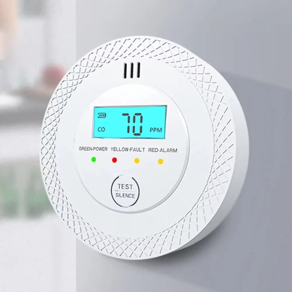 BowLift | VeiligWoon CO and Smoke Detector – Wireless with LCD Screen and Alarm