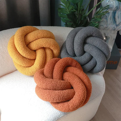 Nordic Cotton Boucle Knot Pillow | Bowlift