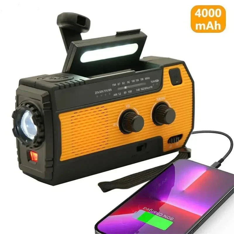 Emergency solar radio