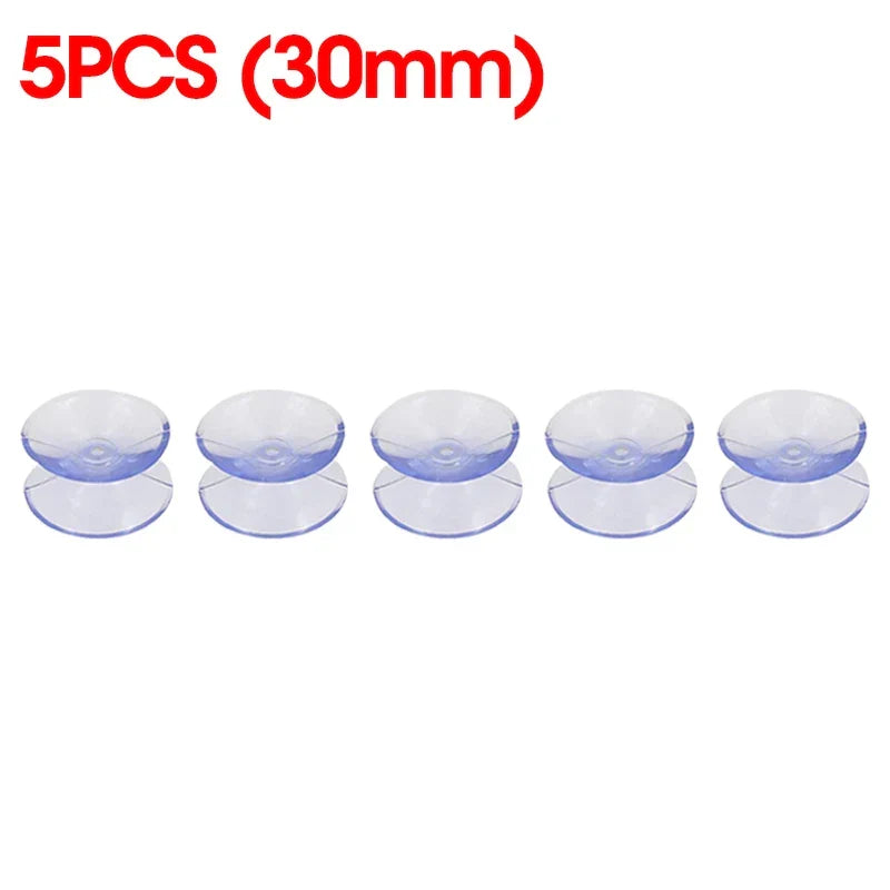 Skanto | 5/20PCS Double-Sided Plastic Suction Cups - Non-Slip Clear Vacuum Suction Cups for Glass, Car Windows, Tabletops, DIY Soap Holder