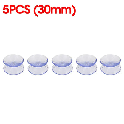 Skanto | 5/20PCS Double-Sided Plastic Suction Cups - Non-Slip Clear Vacuum Suction Cups for Glass, Car Windows, Tabletops, DIY Soap Holder