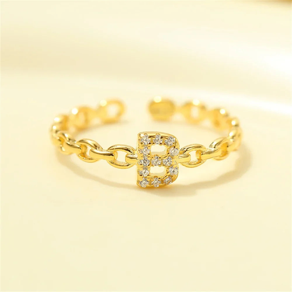 BowLift | Dainty Diamond Letter Initial Ring
