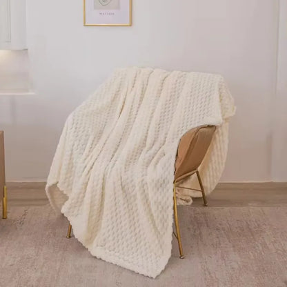 BowLift | Checked Soft Velvet Blanket Warm Cozy Throw for Couch and Bed
