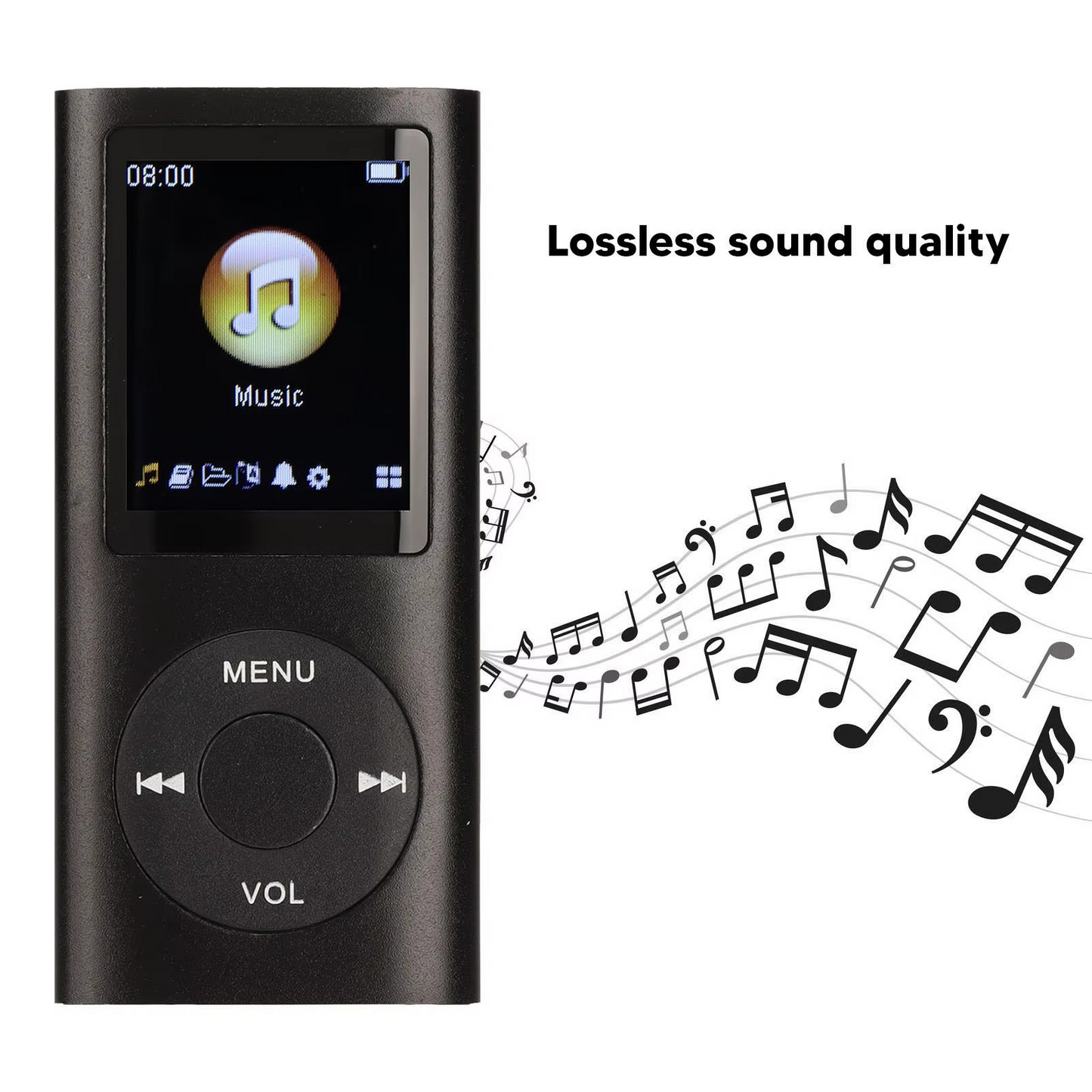 BowLift | Compact High-Resolution 1.8" LCD MP3 Player