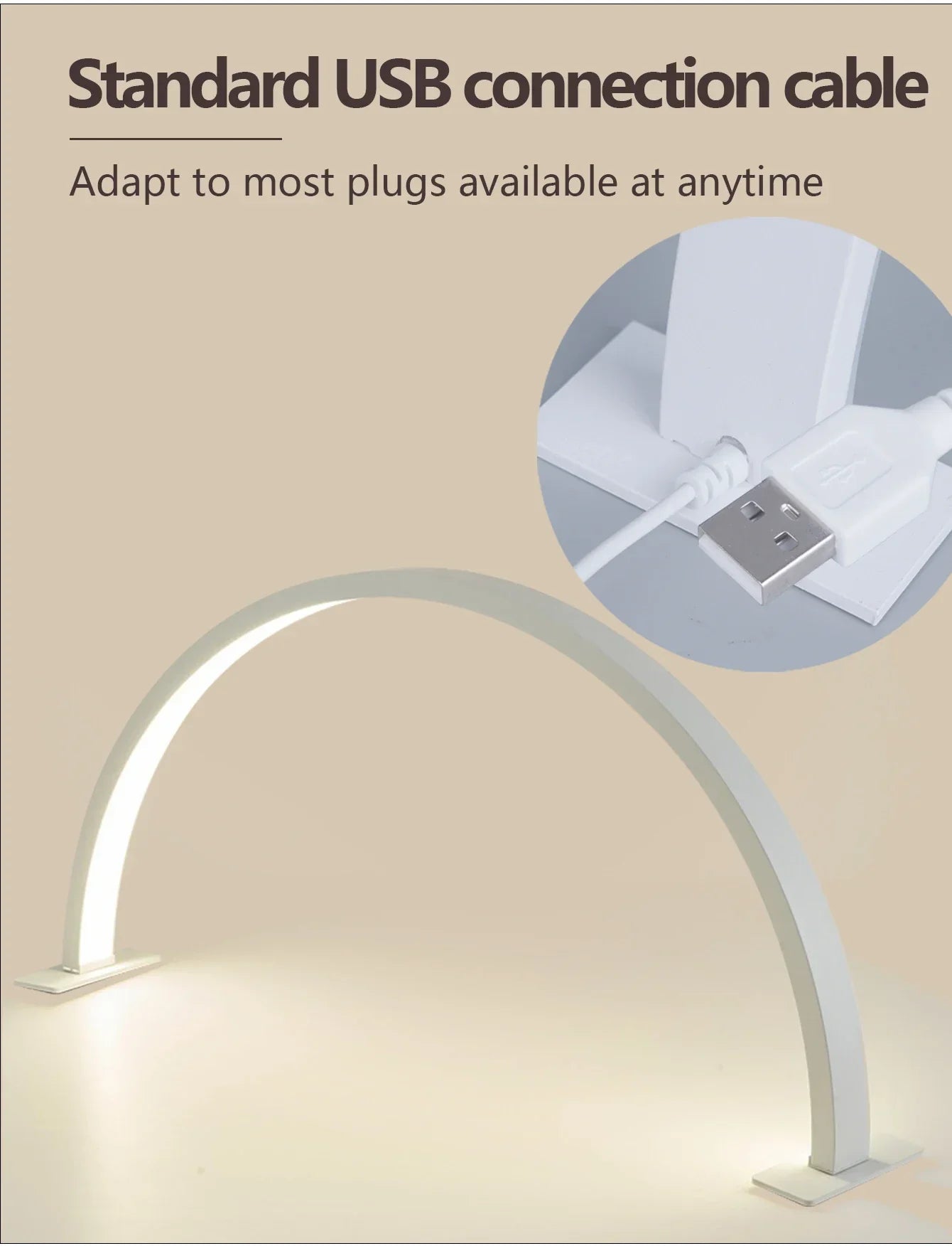 BowLift | LUNAIL LED Nail Lamp | Half-Moon Design | USB | For Nail Studio & Home