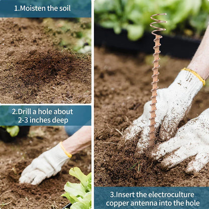 BowLift | VerdoraFlux Electroculture Plant Antennas | Copper Growth Rods for Garden & Potted Plants | Promoting Plant Growth Without Fertilizer