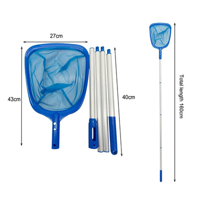 BowLift | Pool skimmer AquaFlex | Telescopic pole & fine mesh net | For leaves & dirt | Extra large catch area