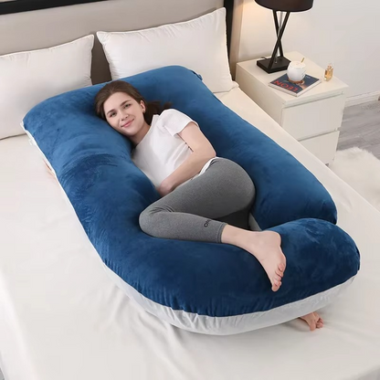 Skanto | J-Shaped Pregnancy Support Pillow for Side Sleeping and Nursing