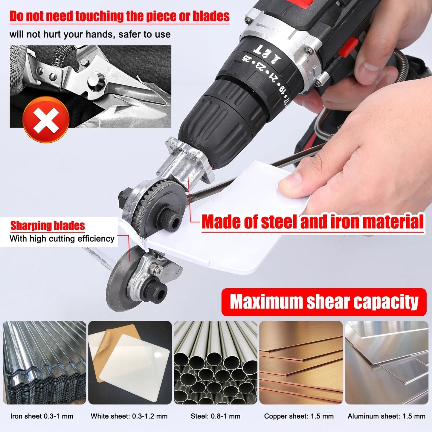 BowLift | Double Headed Electric Drill Plate Cutter