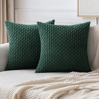 Skanto | Boho Corduroy Pillow Cover – Stylish Striped Decorative Pillowcase for Sofa or Bed