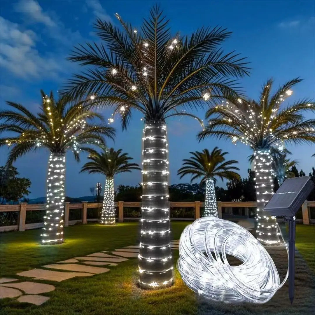 BowLift | LumiSolar String Lights Outdoor | 7–32 m | Solar Powered & Waterproof | 8 Light Modes | Christmas, Garden & Party Lighting
