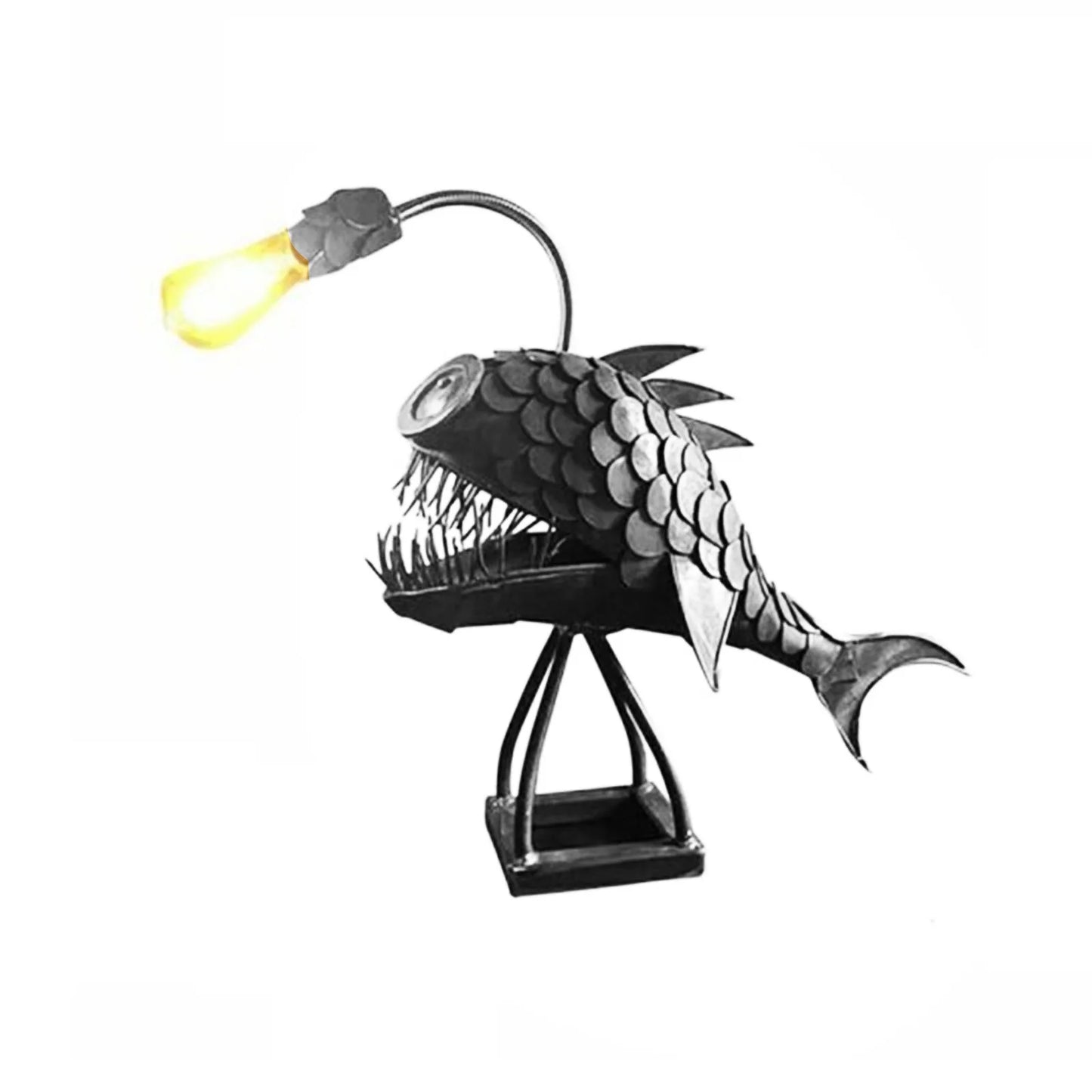 Skanto | FishLight Table Lamp – Handmade Adjustable Lamp with Rustic Fish Design