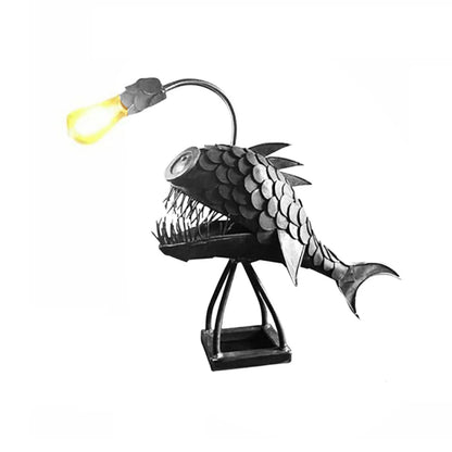 Skanto | FishLight Table Lamp – Handmade Adjustable Lamp with Rustic Fish Design