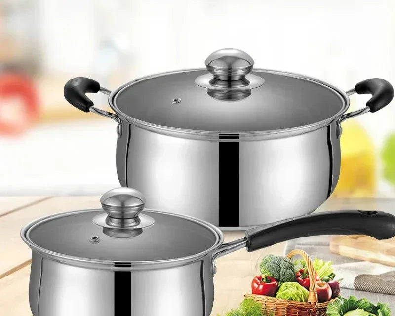 Skanto | 3-Piece Stainless Steel Saucepan Set