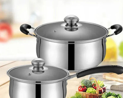 Skanto | 3-Piece Stainless Steel Saucepan Set