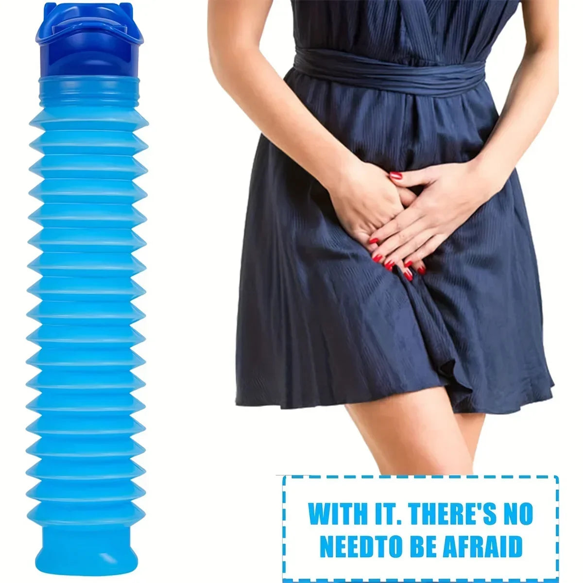 Skanto | Ansblue 750ML Portable Urinal - Foldable & Compact for Travel, Camping & Hiking, Suitable for Women, Men & Children
