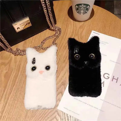 Skanto | Fluffy Cat Warm Plush iPhone Case