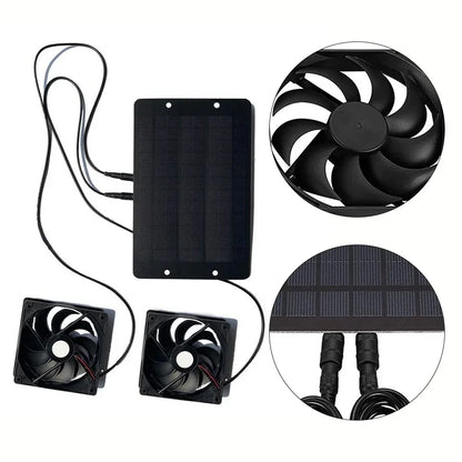 BowLift | AirSol Duo Ventilation System | Solar-powered Dual Exhaust Fans | 10W | For Greenhouse, Livestock Barn & Outdoor Applications