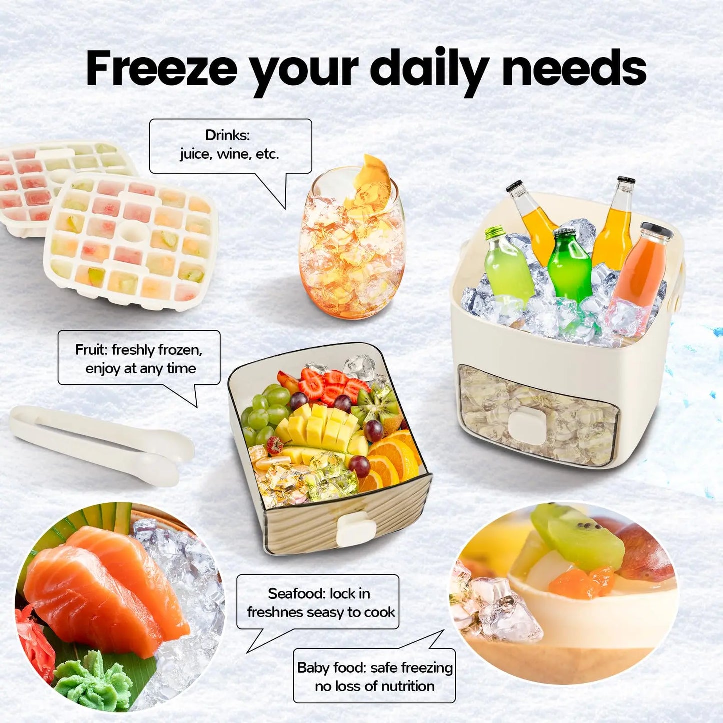BowLift | Double Layer Ice Cube Maker With Lid