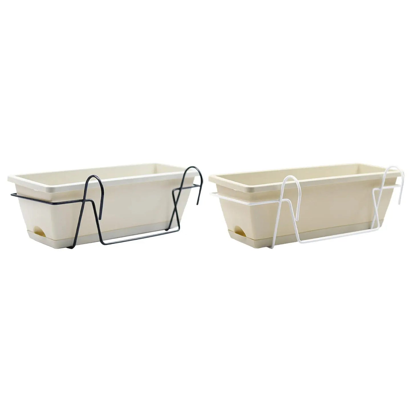 BowLift | Plantivo Railing Planter Box | With Hooks & Drain Tray | 8L Capacity | Weatherproof