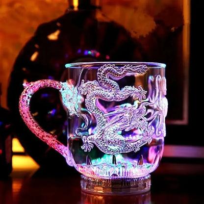 Skanto | 1 Piece Color Changing Luminescent LED Dragon Mug Water Activated Light Beer Coffee Milk Tea Wine Whiskey Bar Cup Creative Travel Gift