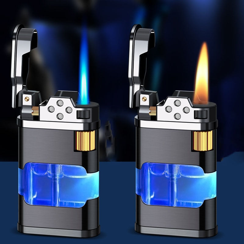 Blue Flame Metal Windproof Gas Lighter | Bowlift