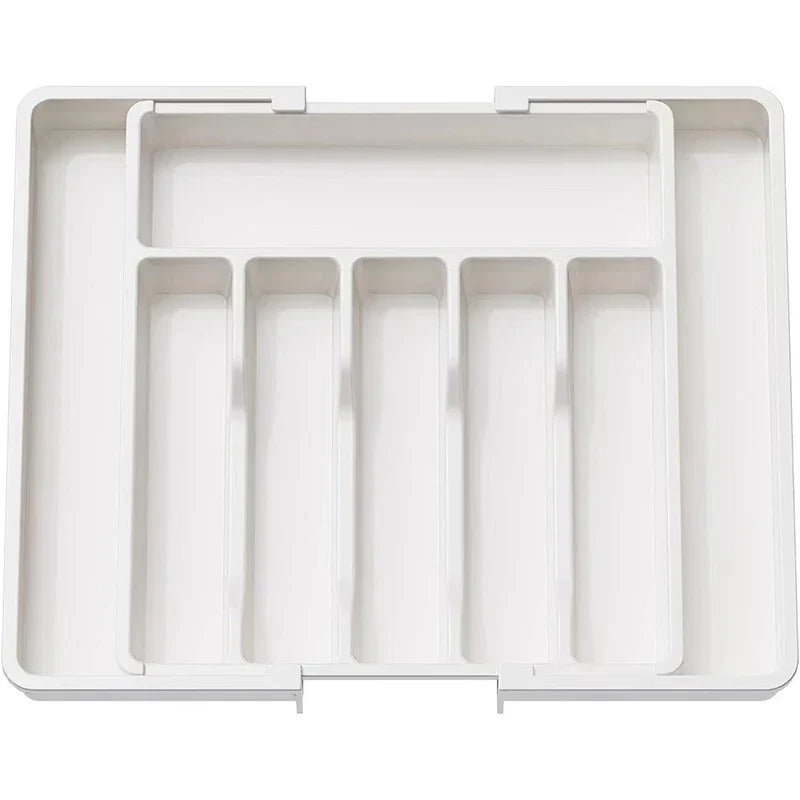 Skanto | Modulora Cutlery Drawer Insert | Expandable Cutlery Organizer | Adjustable PP Storage System | 38×35 cm