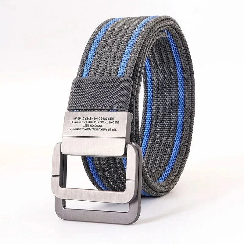 Kalsten | Unisex Canvas Belt – Double Metal Ring Buckle, Adjustable