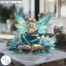 BowLift | Celestia Acrylic Table Decoration Angel | Fairy Tale Stand | 18 cm | Gift & Photo Prop