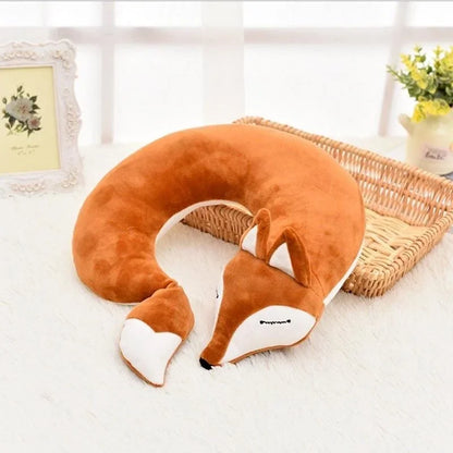 BowLift | ReiseFuchs Neck Pillow | Super soft & Ergonomic | Cartoon Fox Design | For Children & Adults