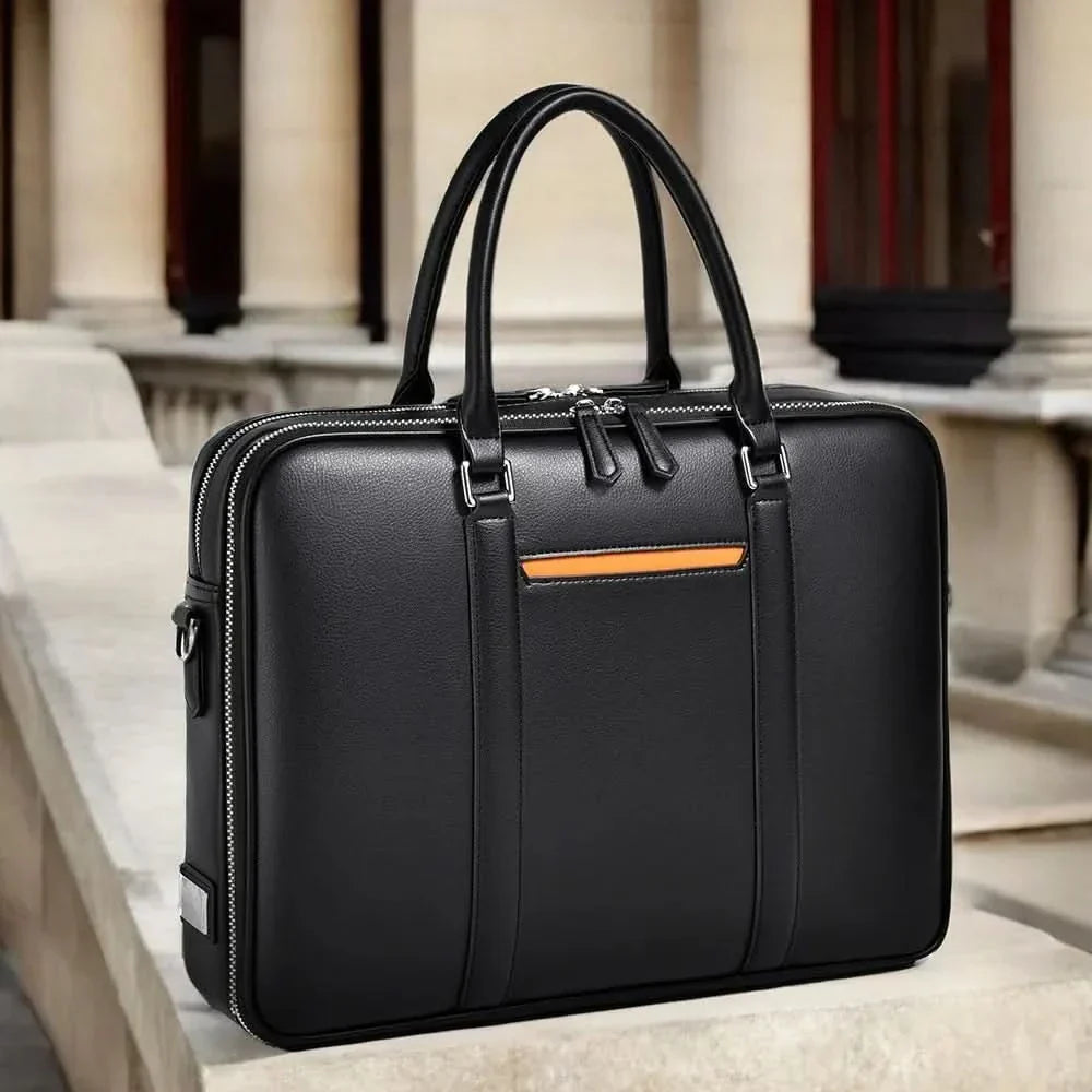 Skanto | Manhattan Leather Business Laptop Document Crossbody Handbag