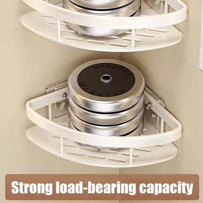 Skanto | AquaSpace Pro | Corner Shower Shelf No Drilling | Aluminum | Rustproof & Load-Bearing | Black, White, Silver, or Black-Gold Bathroom Shelf
