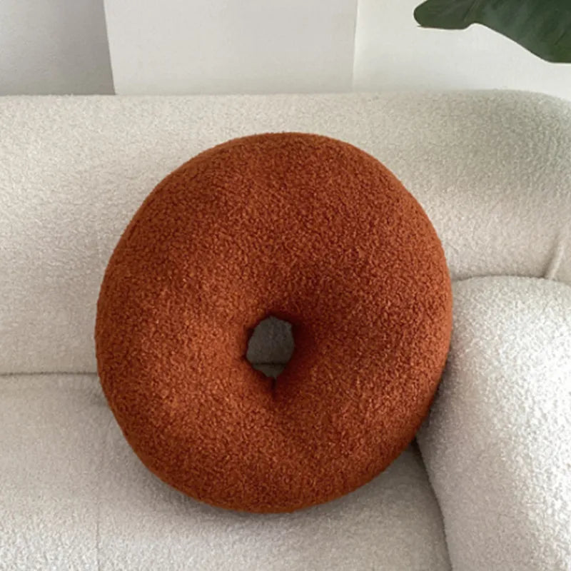 Nordic Bouclé Abstract Cushion – Minimalist Plush Pillow | Bowlift