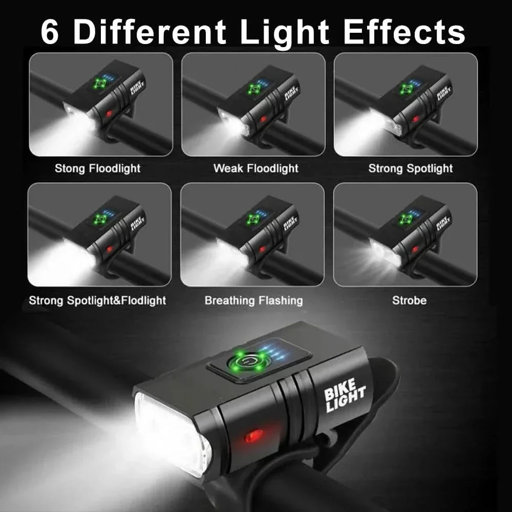 Skanto | NightRay – LED Bike Light with USB Charging and 1500 Lumens for Safe Night Rides