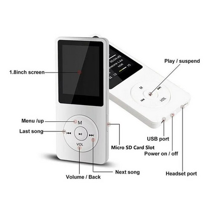 BowLift | High-Fidelity Portable Bluetooth MP3/MP4 Player with 1.8" Screen and Multi-Function Capability
