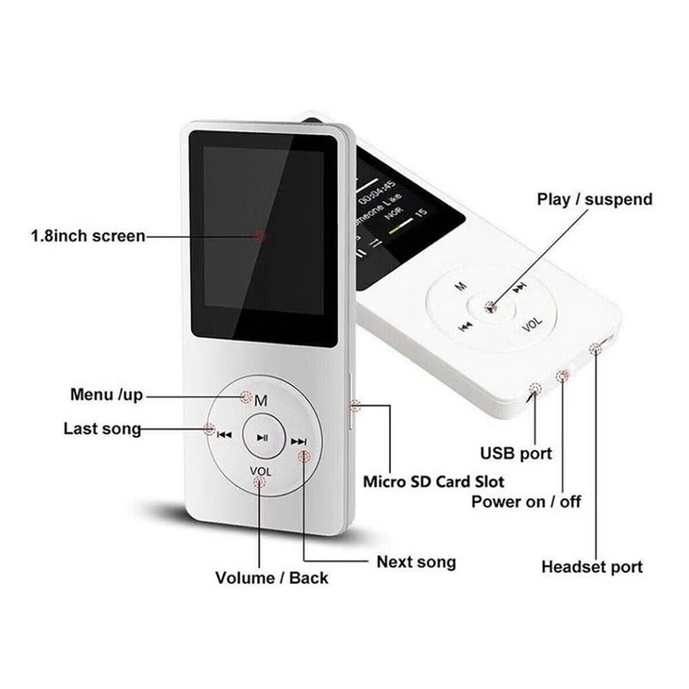 Skanto | Portable Hi-Fi Bluetooth MP3/MP4 Player with 1.8" Screen and Multifunctionality