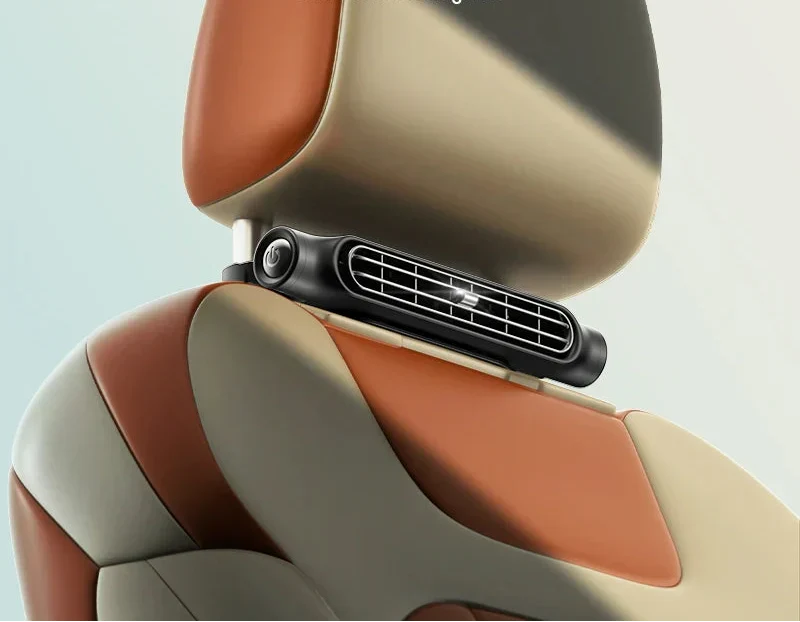 BowLift | Zara Car Headrest Fan – USB Compact Ventilation System for Back Seat with 3 Speeds