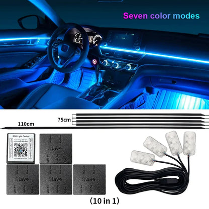 Skanto | Bluetooth RGB Symphony Car Ambient Light Kit