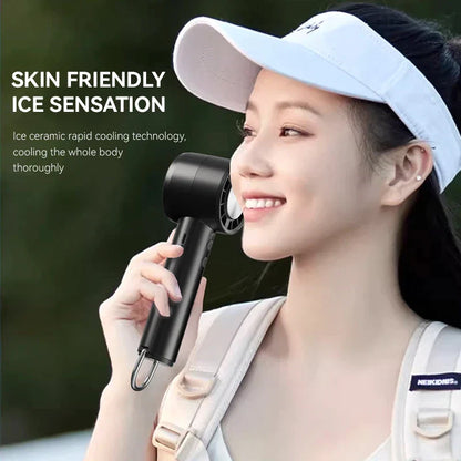 Silent High-Speed USB Handheld Fan – Portable Small Fan with LED Display, High Wind Power and Refrigerator Function | Brehn