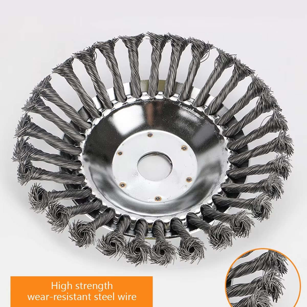 Kalsten | Heavy-Duty 6 and 8 Inch Steel Wire Rotary Brush Cutter Head for String Trimmers