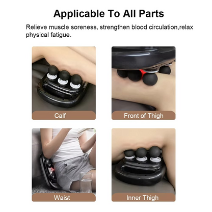 Skanto | Wireless Deep Tissue Percussion Massager with 6 Attachments and 0.55-inch Stroke